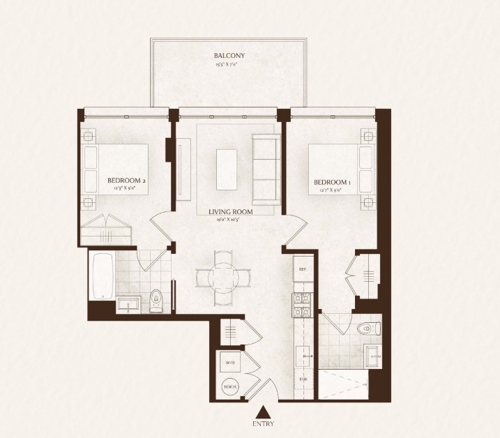 Floor plan for THE PARISIAN is a boutique luxury condominium located in the heart of Astoria
