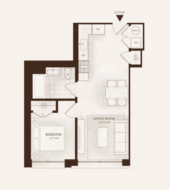 Floor plan for THE PARISIAN is a boutique luxury condominium located in the heart of Astoria
