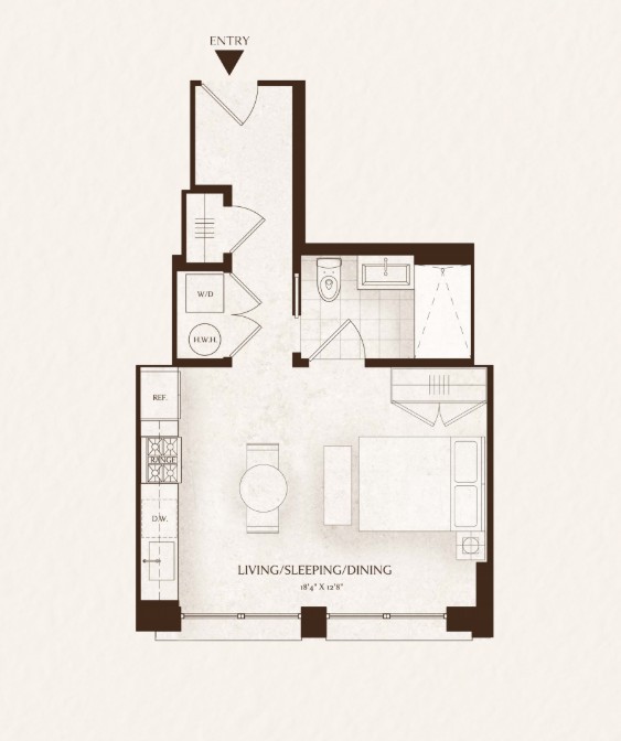 Floor plan for THE PARISIAN is a boutique luxury condominium located in the heart of Astoria