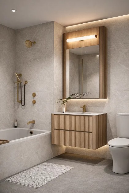 Spa-like bathroom