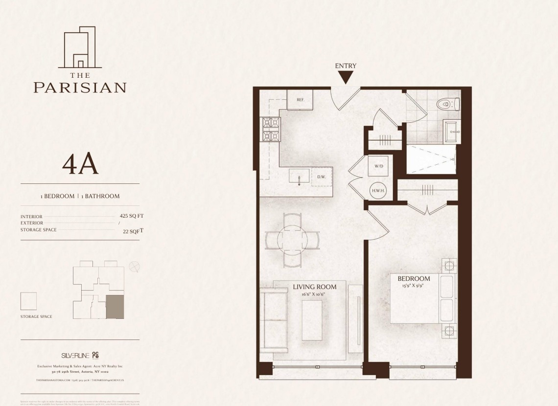 Floor plan for THE PARISIAN is a boutique luxury condominium located in the heart of Astoria