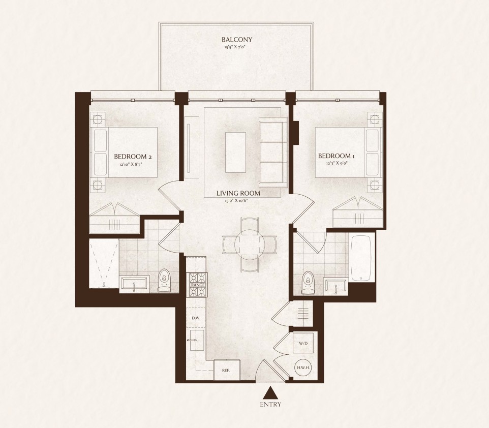 Floor plan for THE PARISIAN is a boutique luxury condominium located in the heart of Astoria