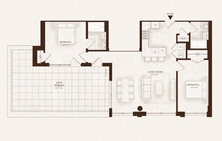 Floor plan for THE PARISIAN is a boutique luxury condominium located in the heart of Astoria