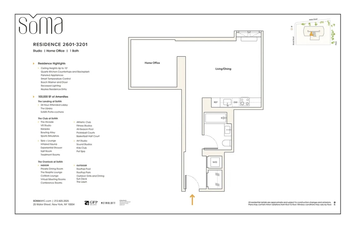 Floor plan for The Soma, Studio + Office
